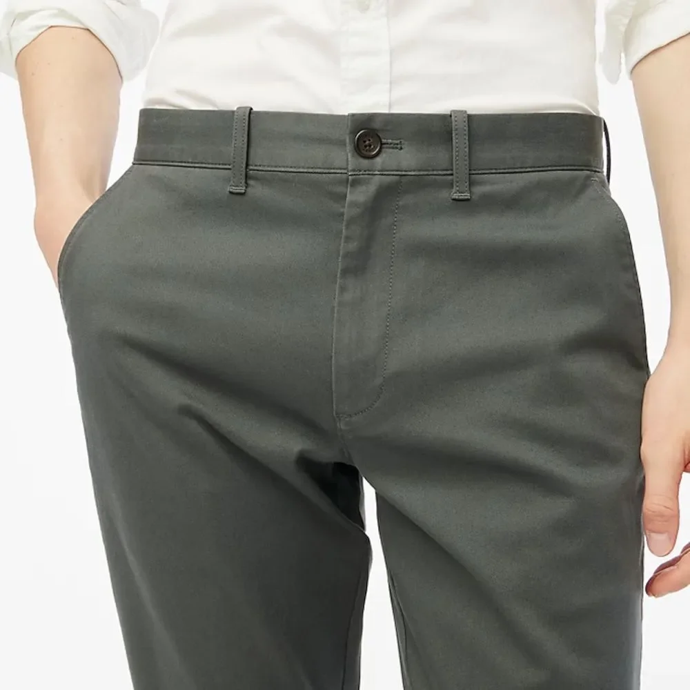 J. Crew Straight-fit Flex Chino Tarnished Metal Men's Pants Size 34Wx32L